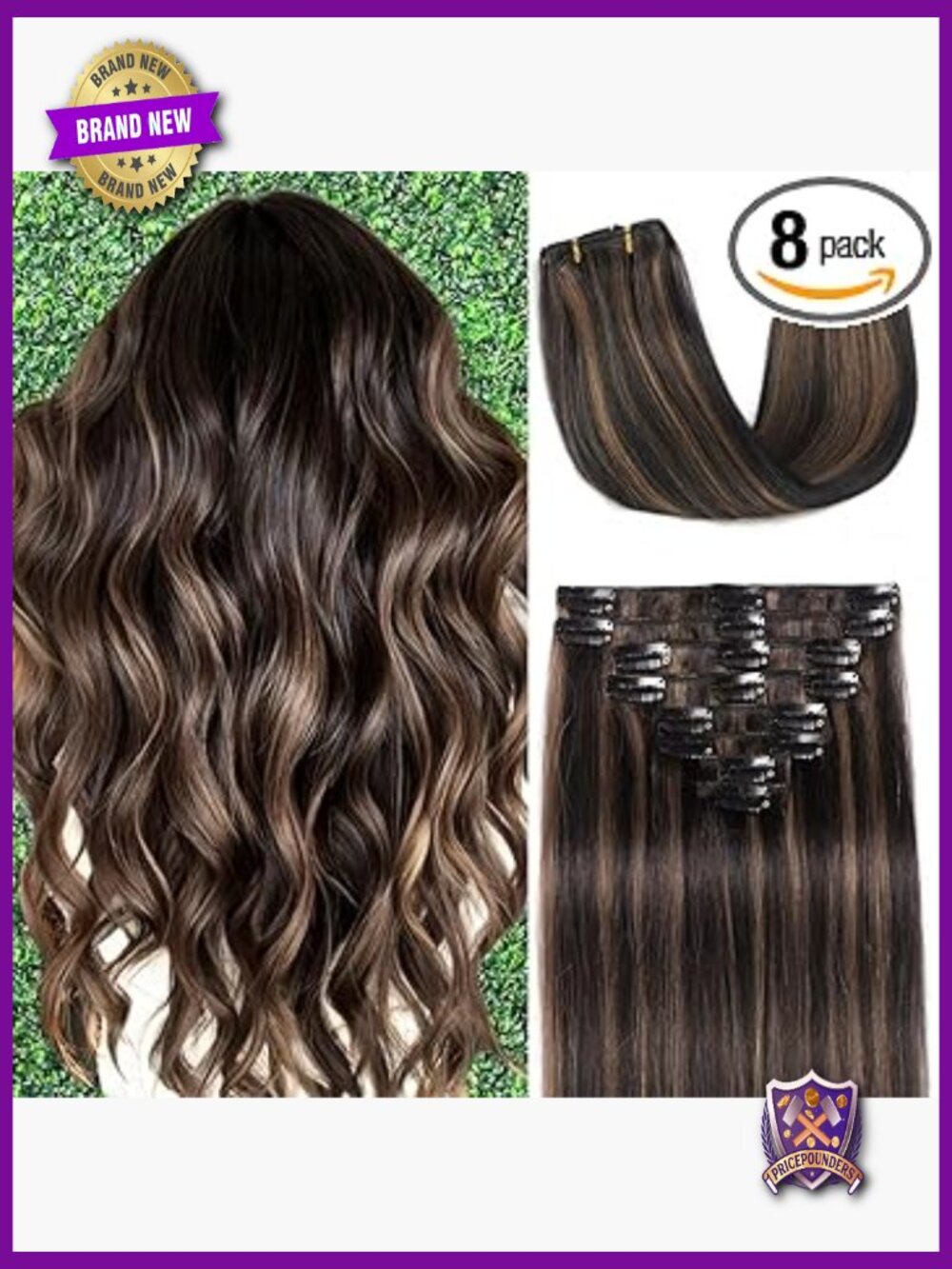 Clip In Hair Extensions Real Human Hair 18 inch 100g Straight Seamless Double